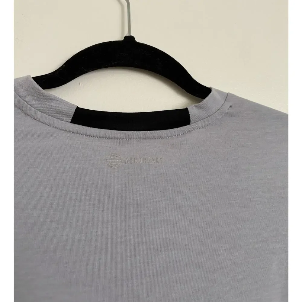 Light Grey Adidas Aeroready Short Sleeve Tee M